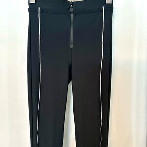 Black Pants with White Piping